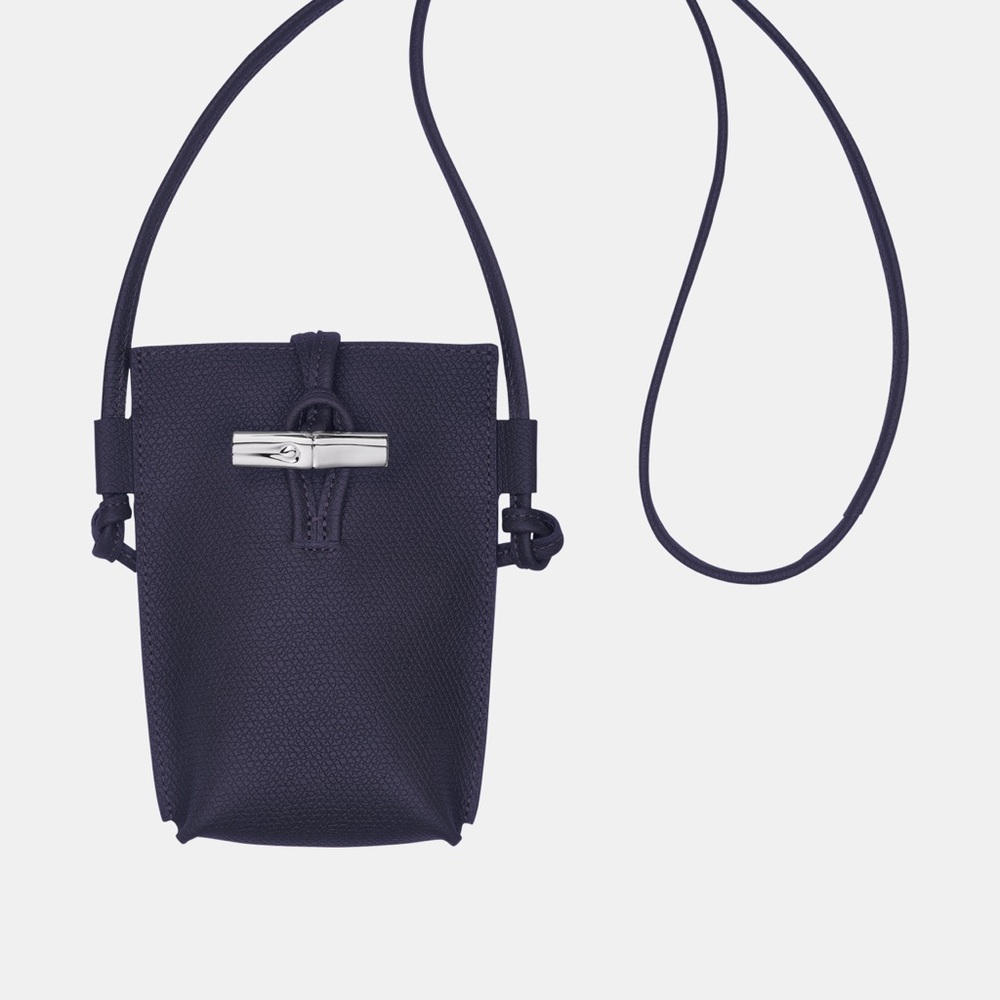 Longchamp NWOT Le Roseau phone case Bilberry